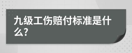 九级工伤赔付标准是什么?