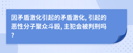 因矛盾激化引起的矛盾激化, 引起的恶性分子聚众斗殴, 主犯会被判刑吗?