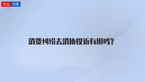 消费纠纷去消协投诉有用吗？