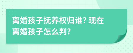 离婚孩子抚养权归谁? 现在离婚孩子怎么判?