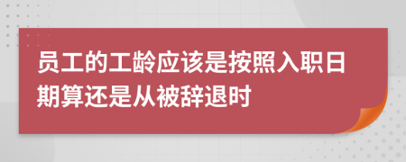 员工的工龄应该是按照入职日期算还是从被辞退时