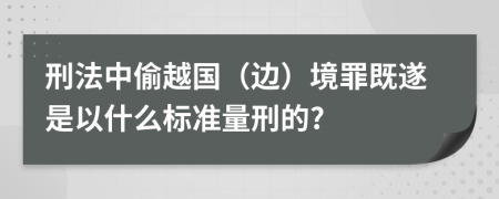 刑法中偷越国（边）境罪既遂是以什么标准量刑的?