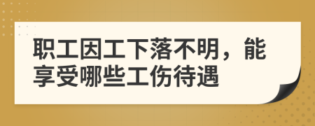 职工因工下落不明，能享受哪些工伤待遇