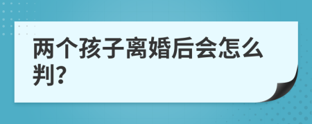 两个孩子离婚后会怎么判？