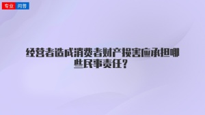 经营者造成消费者财产损害应承担哪些民事责任？