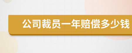 公司裁员一年赔偿多少钱