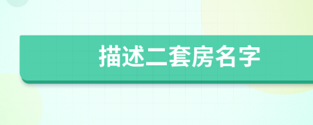 描述二套房名字