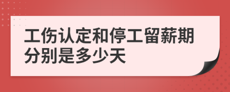 工伤认定和停工留薪期分别是多少天