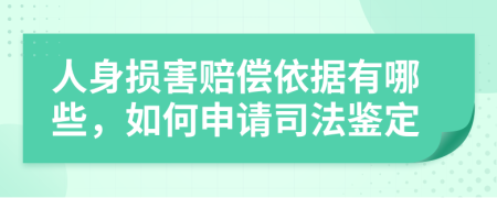 人身损害赔偿依据有哪些，如何申请司法鉴定