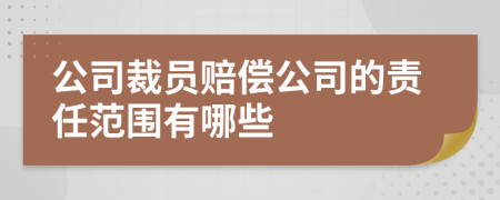 公司裁员赔偿公司的责任范围有哪些