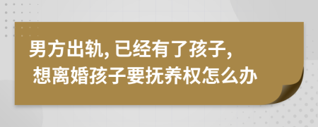 男方出轨, 已经有了孩子, 想离婚孩子要抚养权怎么办