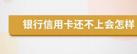 银行信用卡还不上会怎样