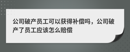 公司破产员工可以获得补偿吗，公司破产了员工应该怎么赔偿