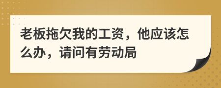 老板拖欠我的工资，他应该怎么办，请问有劳动局