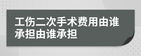 工伤二次手术费用由谁承担由谁承担