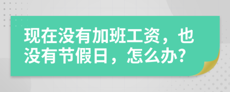 现在没有加班工资，也没有节假日，怎么办?