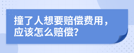 撞了人想要赔偿费用，应该怎么赔偿？