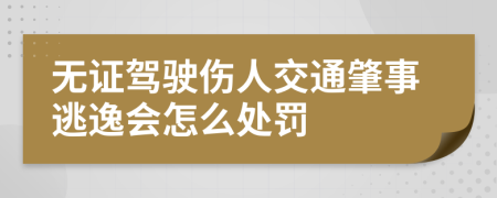 无证驾驶伤人交通肇事逃逸会怎么处罚