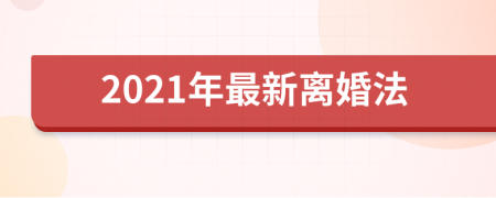 2021年最新离婚法