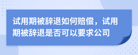 试用期被辞退如何赔偿，试用期被辞退是否可以要求公司