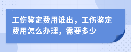 工伤鉴定费用谁出，工伤鉴定费用怎么办理，需要多少