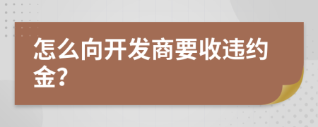 怎么向开发商要收违约金？