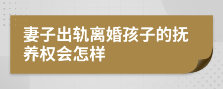 妻子出轨离婚孩子的抚养权会怎样