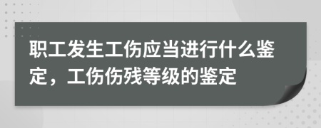 职工发生工伤应当进行什么鉴定，工伤伤残等级的鉴定