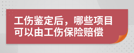 工伤鉴定后，哪些项目可以由工伤保险赔偿