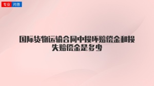 国际货物运输合同中损坏赔偿金和损失赔偿金是多少