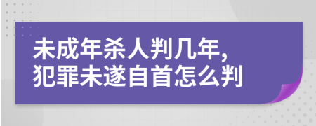 未成年杀人判几年, 犯罪未遂自首怎么判