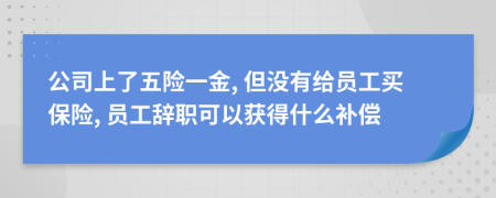 公司上了五险一金, 但没有给员工买保险, 员工辞职可以获得什么补偿