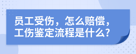 员工受伤，怎么赔偿，工伤鉴定流程是什么?