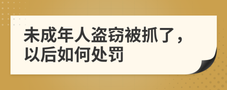 未成年人盗窃被抓了，以后如何处罚