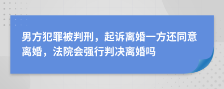 男方犯罪被判刑，起诉离婚一方还同意离婚，法院会强行判决离婚吗
