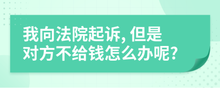 我向法院起诉, 但是对方不给钱怎么办呢?