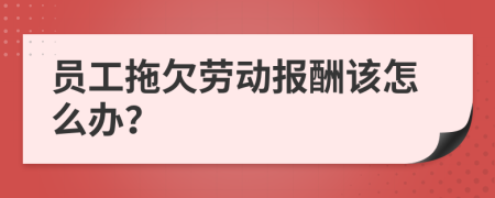 员工拖欠劳动报酬该怎么办？