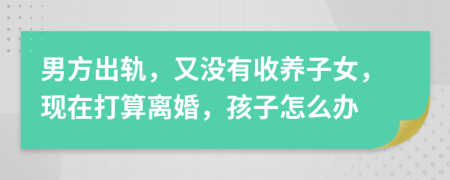 男方出轨，又没有收养子女，现在打算离婚，孩子怎么办