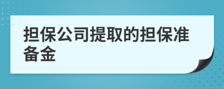 担保公司提取的担保准备金