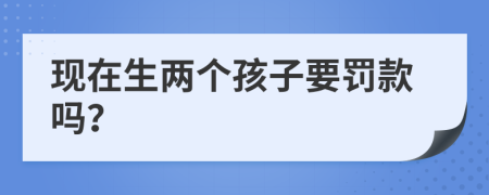 现在生两个孩子要罚款吗？