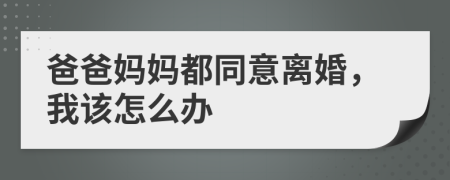 爸爸妈妈都同意离婚，我该怎么办