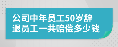 公司中年员工50岁辞退员工一共赔偿多少钱