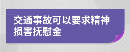 交通事故可以要求精神损害抚慰金