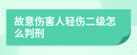 故意伤害人轻伤二级怎么判刑