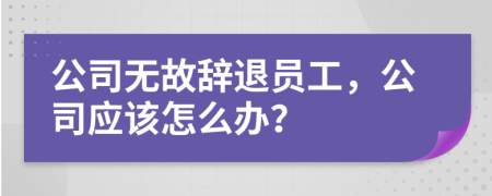 公司无故辞退员工，公司应该怎么办？