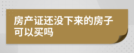 房产证还没下来的房子可以买吗