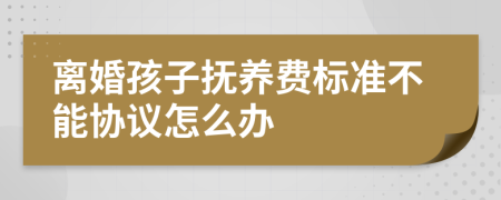 离婚孩子抚养费标准不能协议怎么办