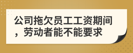 公司拖欠员工工资期间，劳动者能不能要求