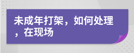 未成年打架，如何处理，在现场