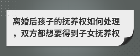 离婚后孩子的抚养权如何处理，双方都想要得到子女抚养权